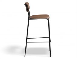 P3 Rylie Stool 75cm Walnut TanPU Side