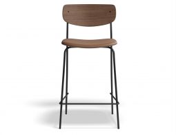 P4 Rylie Stool 65cm Walnut TanPU Front