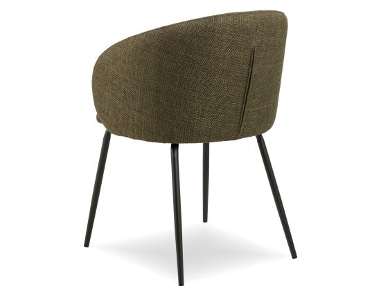 Henley Dining Chair - Black Legs - Forest Green Fabric 