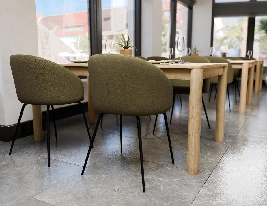 L 4 Henley Chair Forestgreen Black
