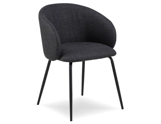 Henley Dining Chair - Black Legs - Anthracite Fabric 
