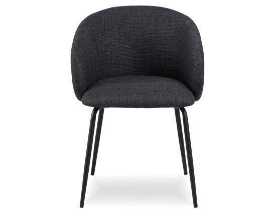 Henley Dining Chair - Black Legs - Anthracite Fabric 