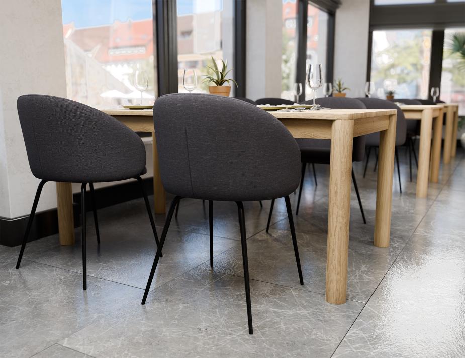 L 4 Henley Chair Anthracite Black
