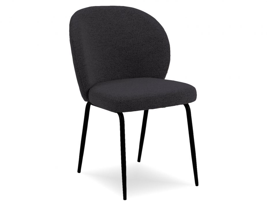 Iris Chair Anthracite Front Three Quarter Profile