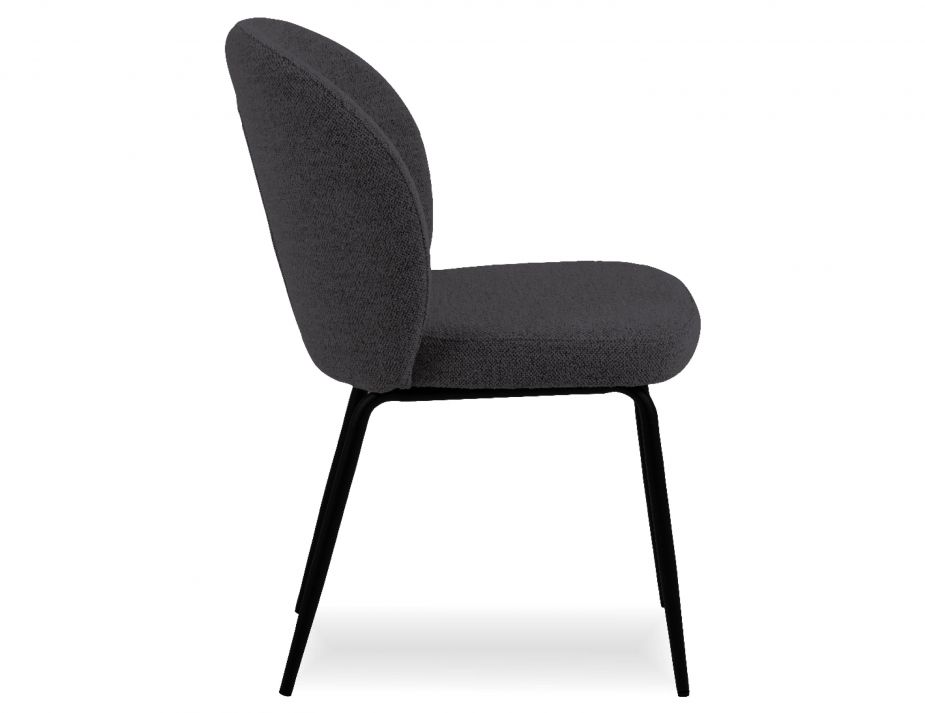 Iris Chair Anthracite Green Side Profile
