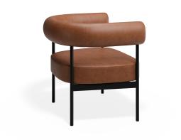 P 3 Marlowe Loungechair Metal Brandy