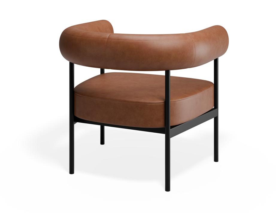 P 2 Marlowe Loungechair Metal Brandy