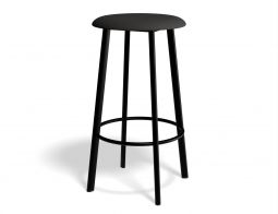 P 1 Atlas Kitchenstool Blackframe Fabric Anthracite