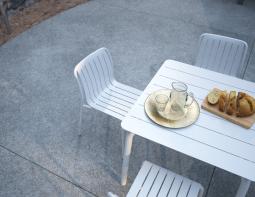 L 3 Roku Diningsetsquare White