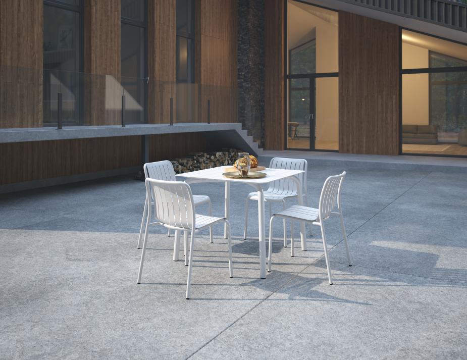 L 2 Roku Diningsetsquare White