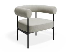 Marlowe Occasional Chair - Black Legs - Ivory Cream Fabric
