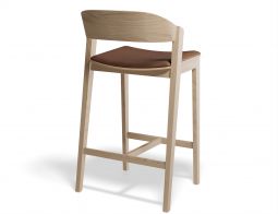 Grayson 65cm Barstool Natural Tanpu Back