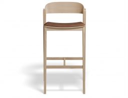 Grayson 75cm Barstool Natural Tanpu Front