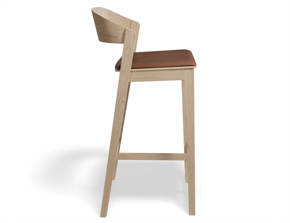 Grayson 65cm Barstool Natural Tanpu Side