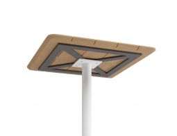 P 4 Roku Teakbartable 65x65 White