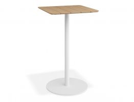Roku High Bar Teak Table - Outdoor - White