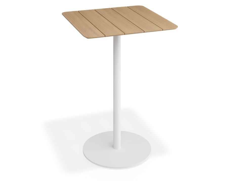 P 2 Roku Teakbartable 75x75 White