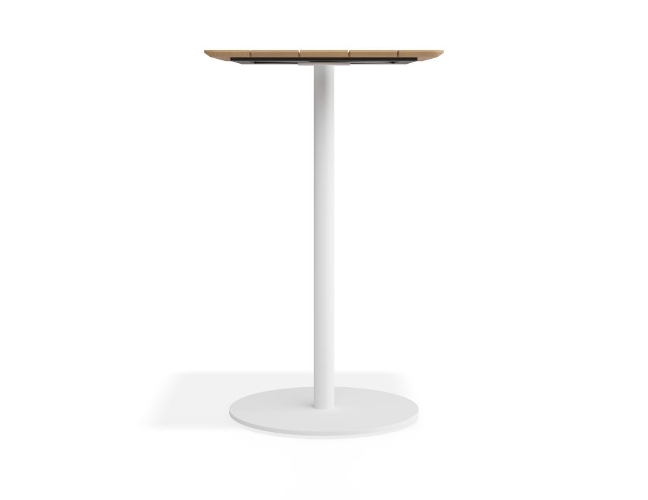 P 3 Roku Teakbartable 65x65 White