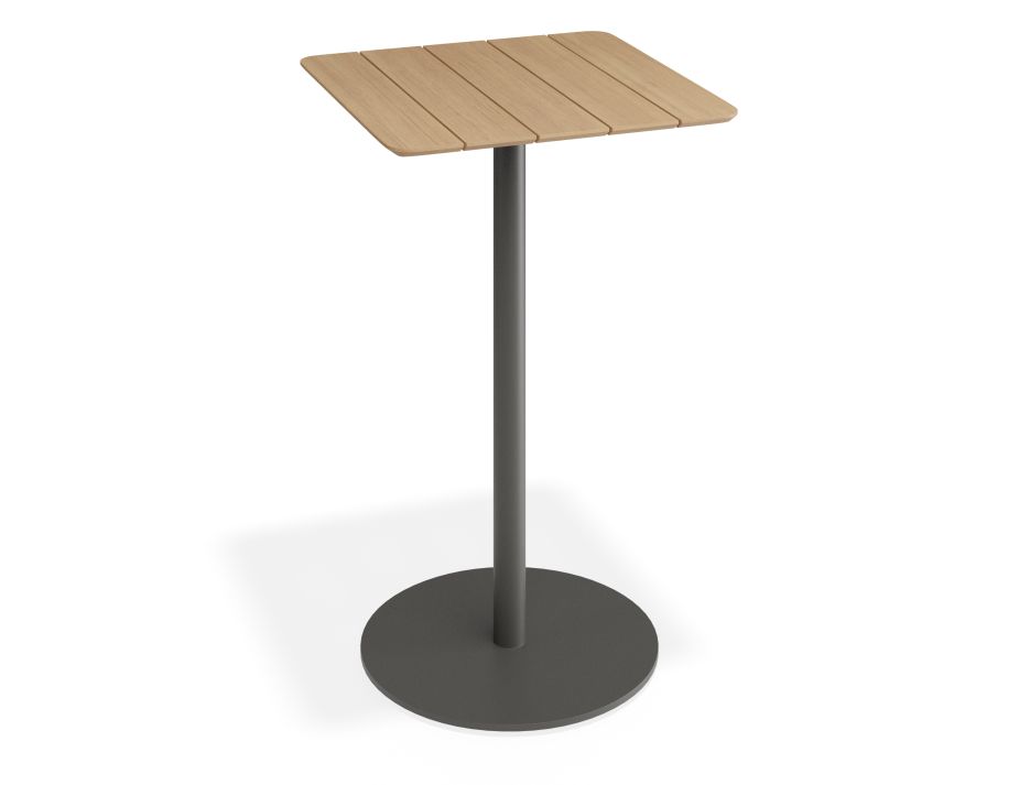 P 2 Roku Teakbartable 65x65 Charcoal