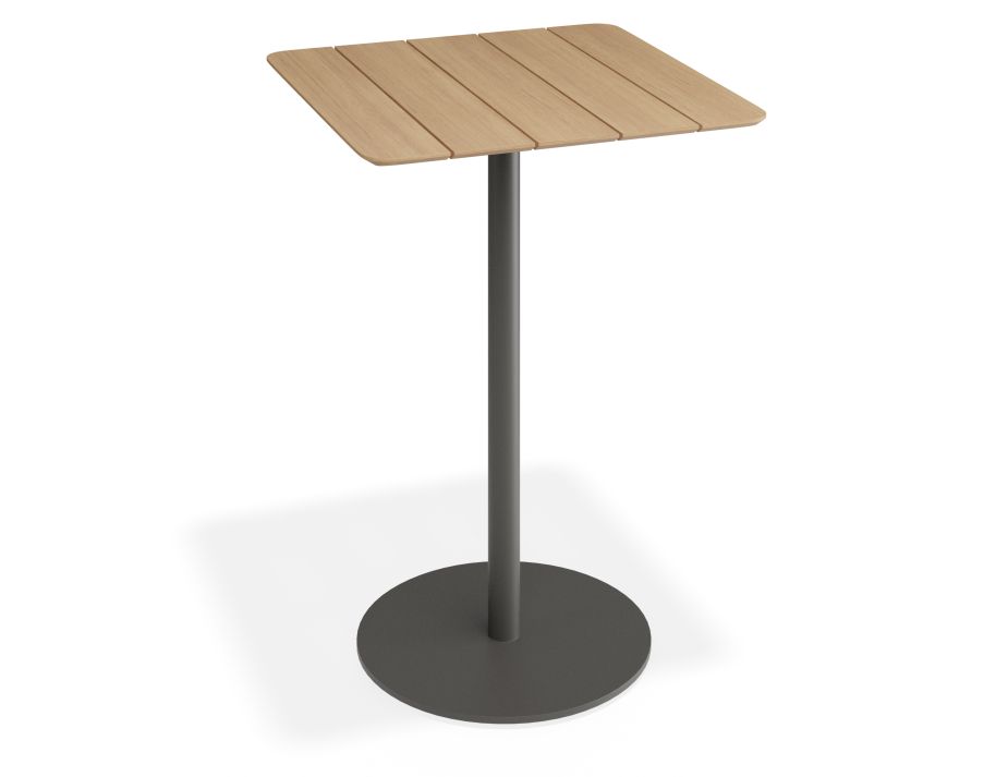 P 2 Roku Teakbartable 75x75 Charcoal