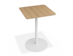 P 2 Roku Teakcafetable 65x65 White
