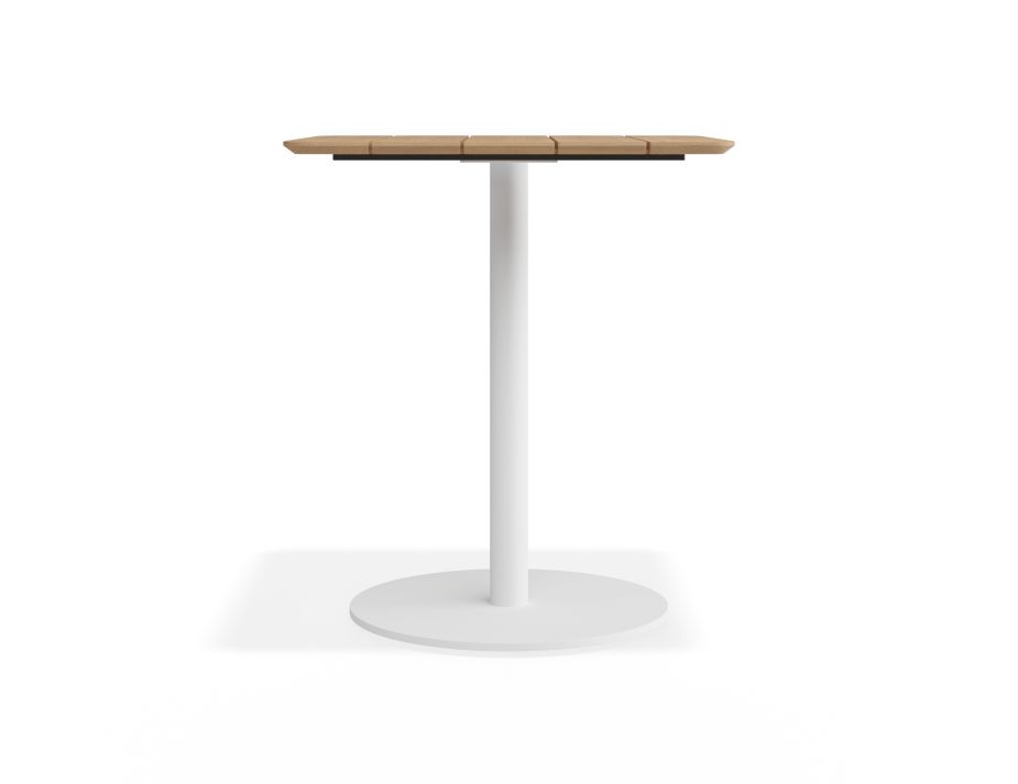 P 3 Roku Teakcafetable 65x65 White