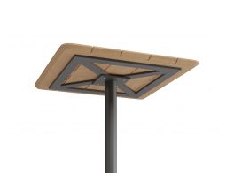 P 4 Roku Teakcafetable 65x65 Charcoal