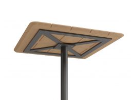 P 4 Roku Teakcafetable 75x75 Charcoal