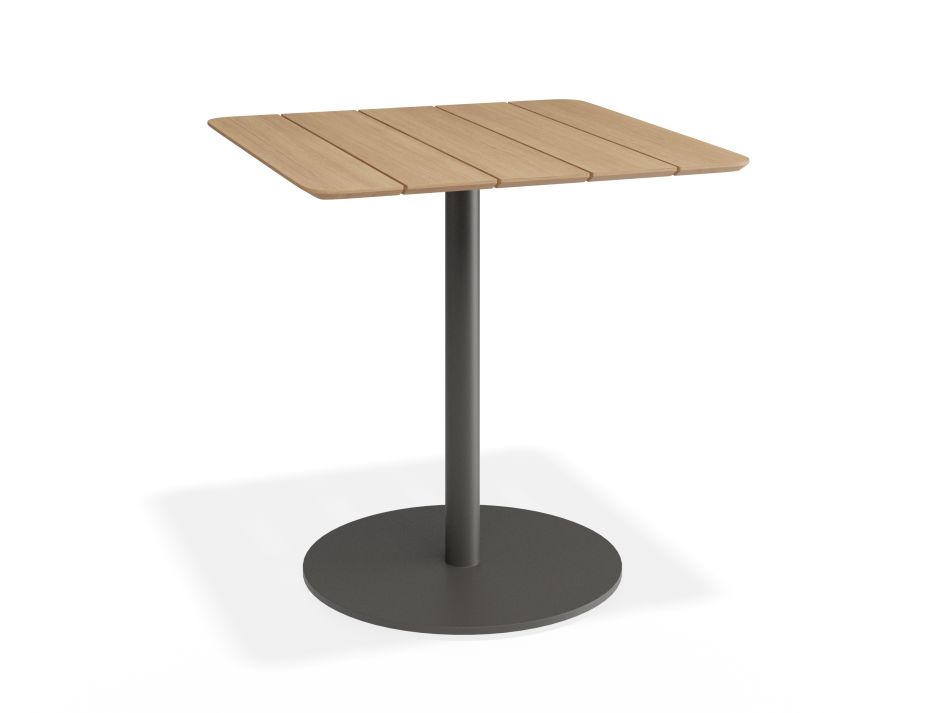 P 1 Roku Teakcafetable 75x75 Charcoal
