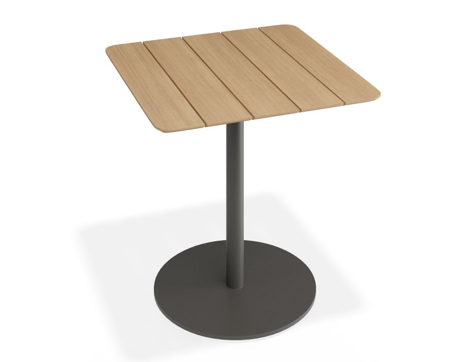 P 2 Roku Teakcafetable 75x75 Charcoal