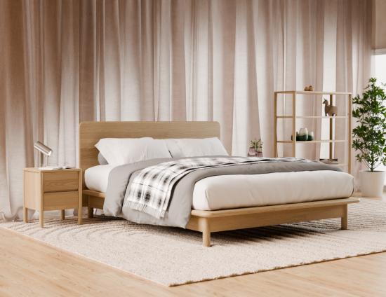 Nordica Bed Frame - Solid Oak