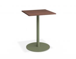 Roku Spotted Gum Cafe Table - Outdoor - Eucalyptus Green