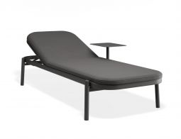 P 1 Verano Sunlounge Sidetable Charcoalframe Darkgreyfabric