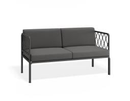 P 1 Sevillev2 2seater Charcoalframe Darkgreycushion