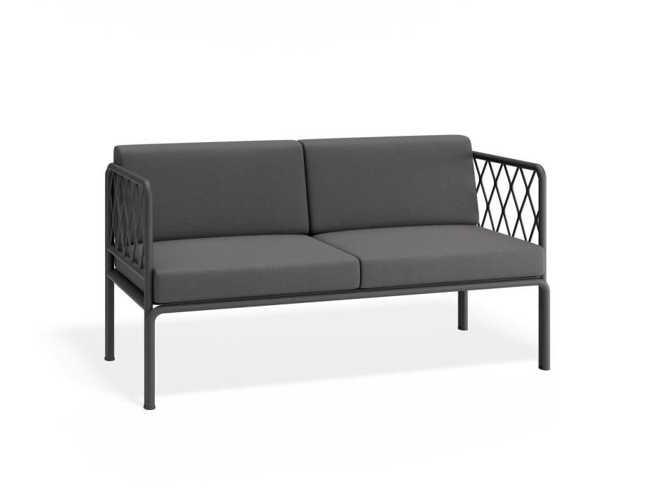 P 1 Sevillev2 2seater Charcoalframe Darkgreycushion