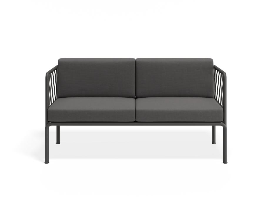 P 4 Sevillev2 2seater Charcoalframe Darkgreycushion