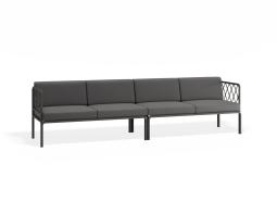 P 1 Sevillev2 4seater Charcoalframe Darkgreycushion