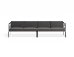 P 4 Sevillev2 4seater Charcoalframe Darkgreycushion