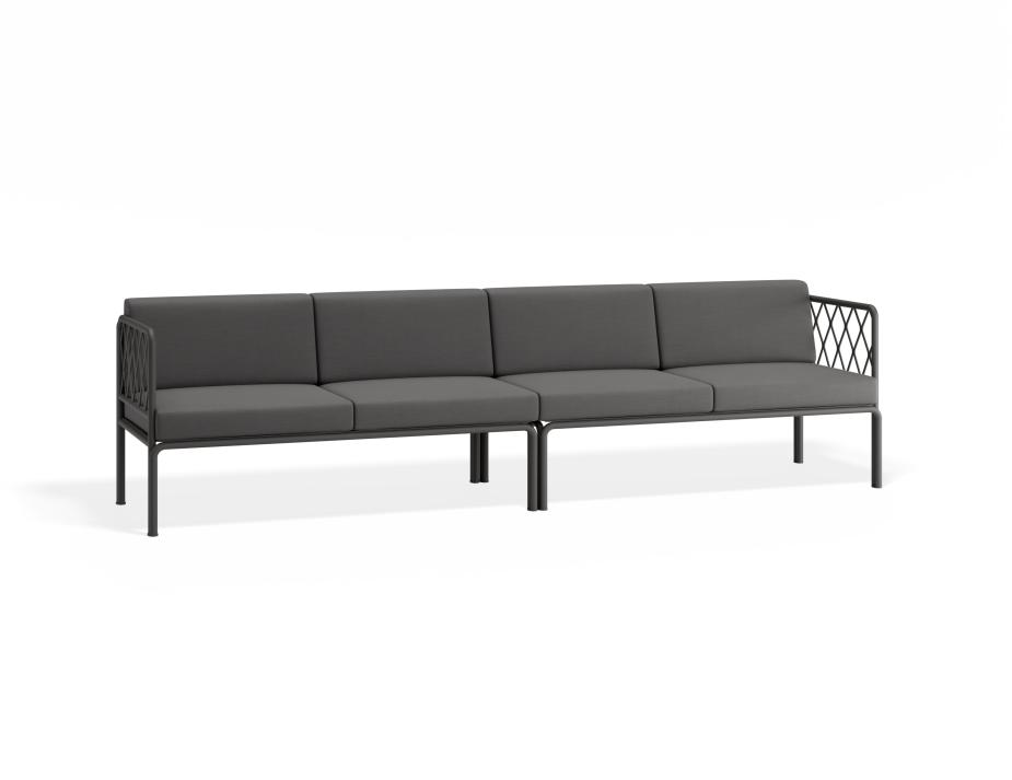 P 1 Sevillev2 4seater Charcoalframe Darkgreycushion
