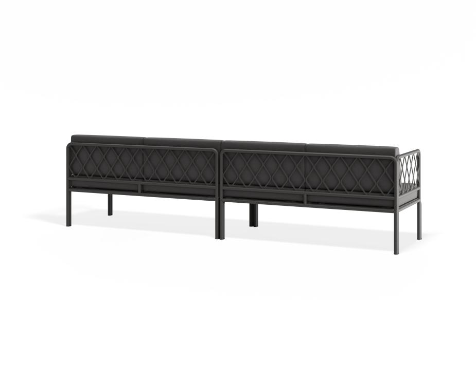 P 2 Sevillev2 4seater Charcoalframe Darkgreycushion