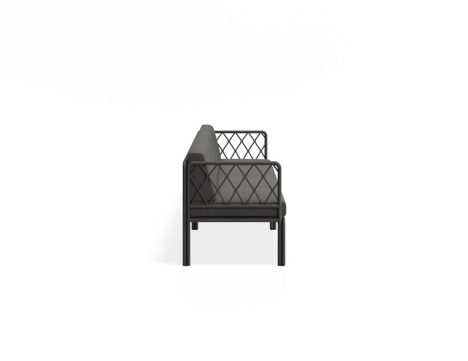 P 3 Sevillev2 4seater Charcoalframe Darkgreycushion