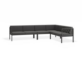 Seville Config D Corner Sofa - Charcoal - Outdoor