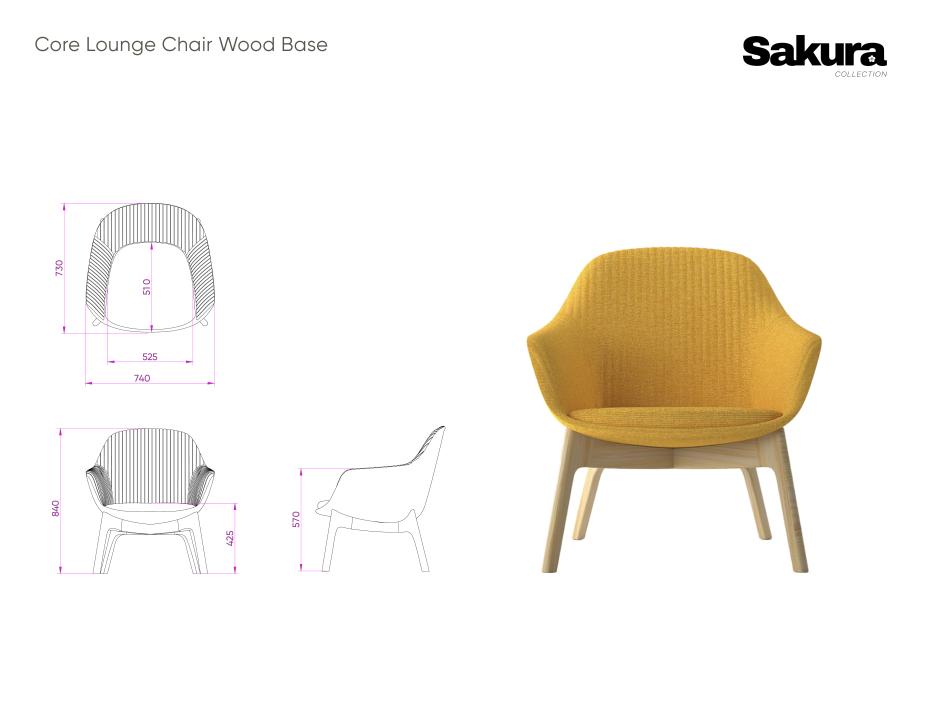 Sakura Core Lounge Chair Wood Base Website