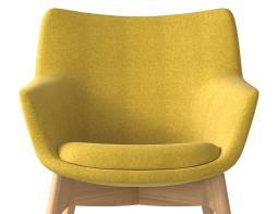 Flow Lounge Chair Wood Base Zoom