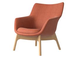 Flow Lounge Chair Wood Base