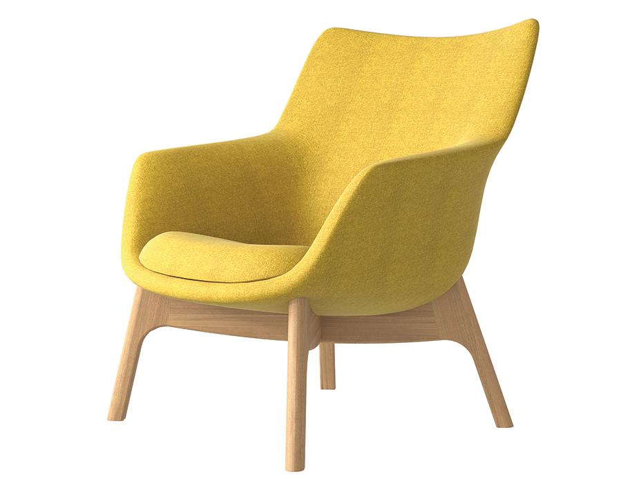 Flow Lounge Chair Wood Base Hero