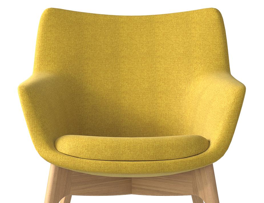 Flow Lounge Chair Wood Base Zoom
