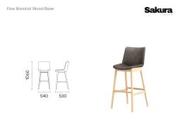 Sakura Collection Flow Barstool Wood Base Website