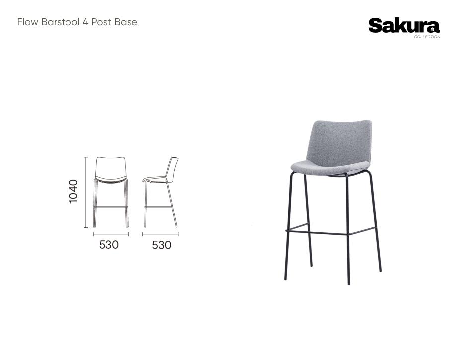 Sakura Collection Flow Barstool 4 Post Base Website