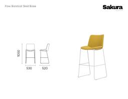 Sakura Collection Flow Barstool Sled Base Website